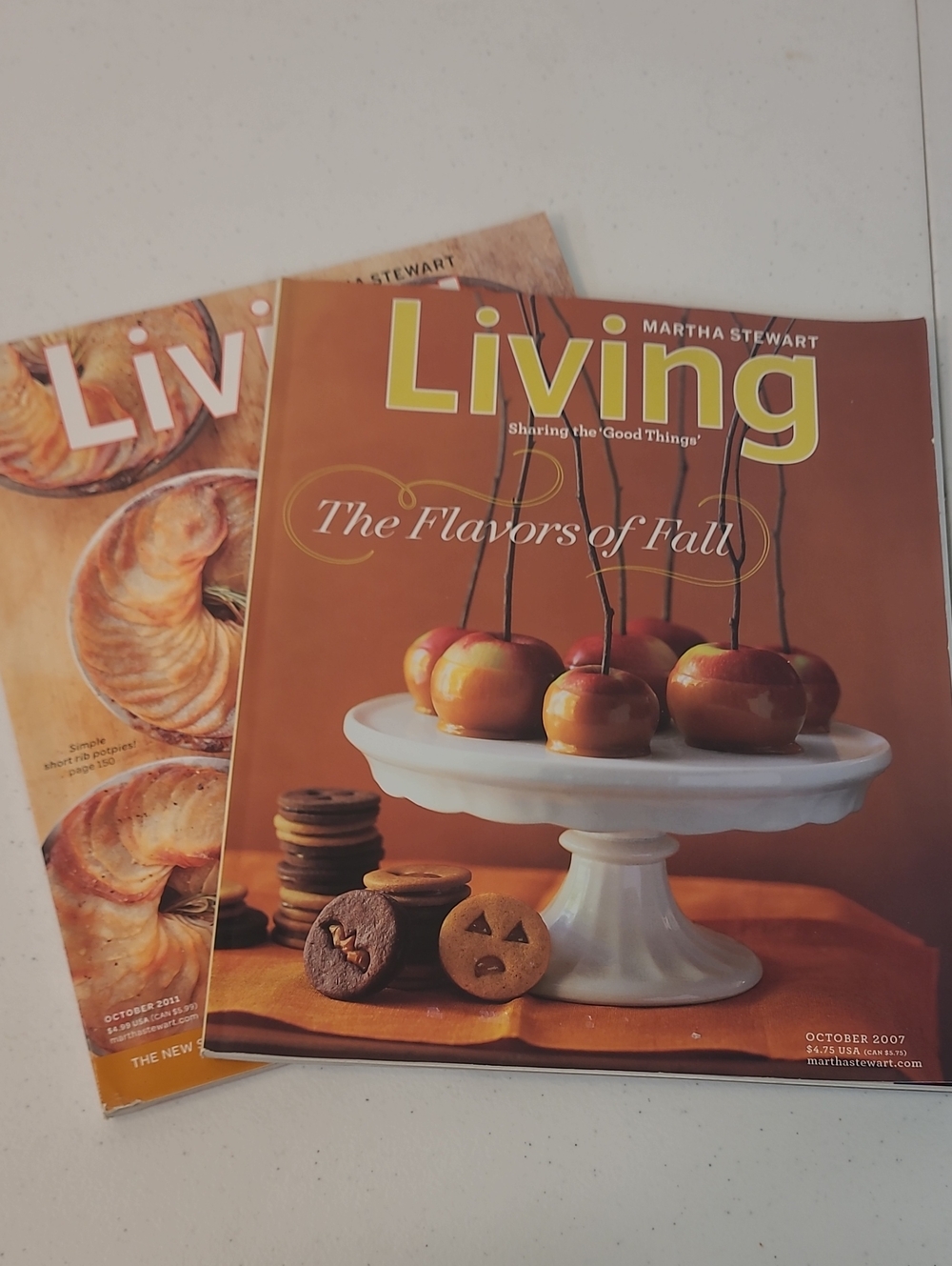 Martha Stewart Living- October 2007 And October 2011 Issues -Like New Condition!